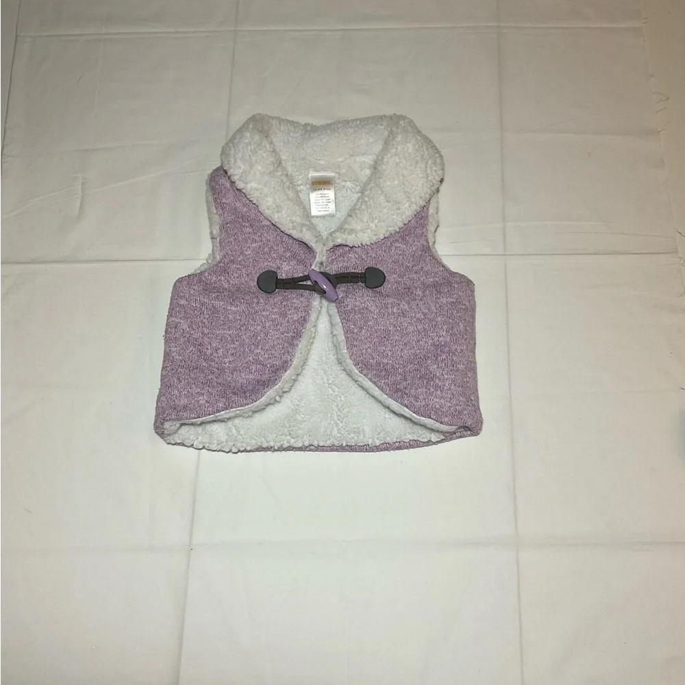 Gymboree Baby Girls Size 12-24 Months Lavender With Faux Fur Vest